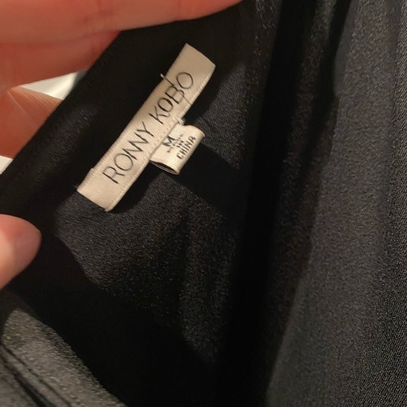 Ronny Kobo One Shoulder Cut Out Mini Dress Black Size medium - Picture 5 of 6